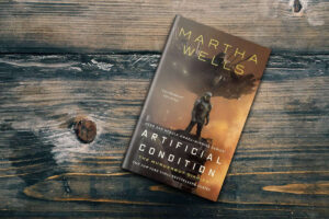 Book Artificial Condition on old wooden table